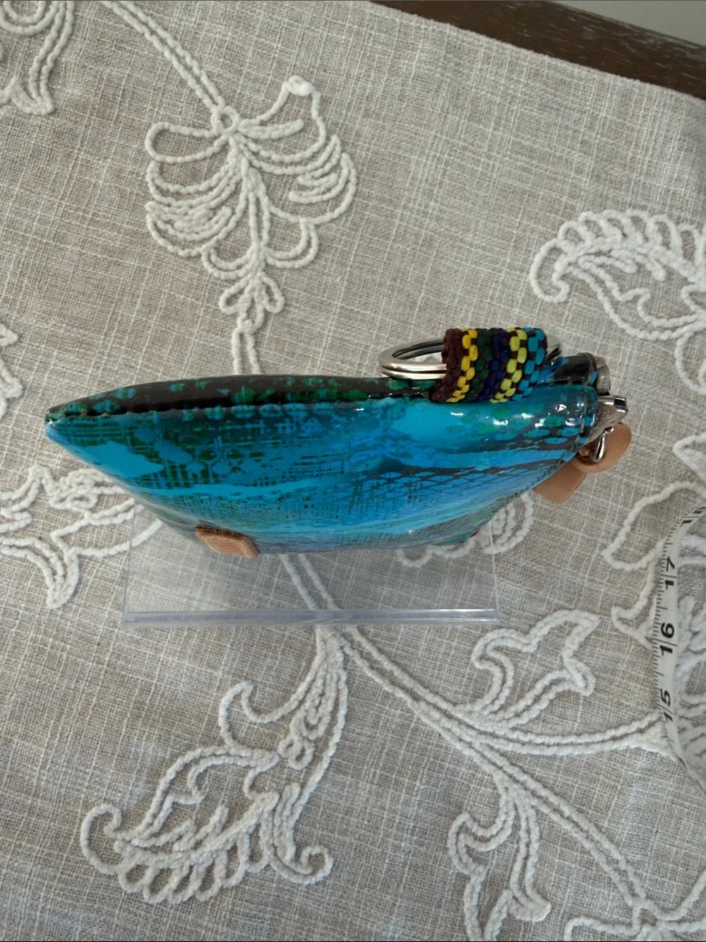 Consuela Kyle Teal & Turquoise Snake-Print Zip Pouch